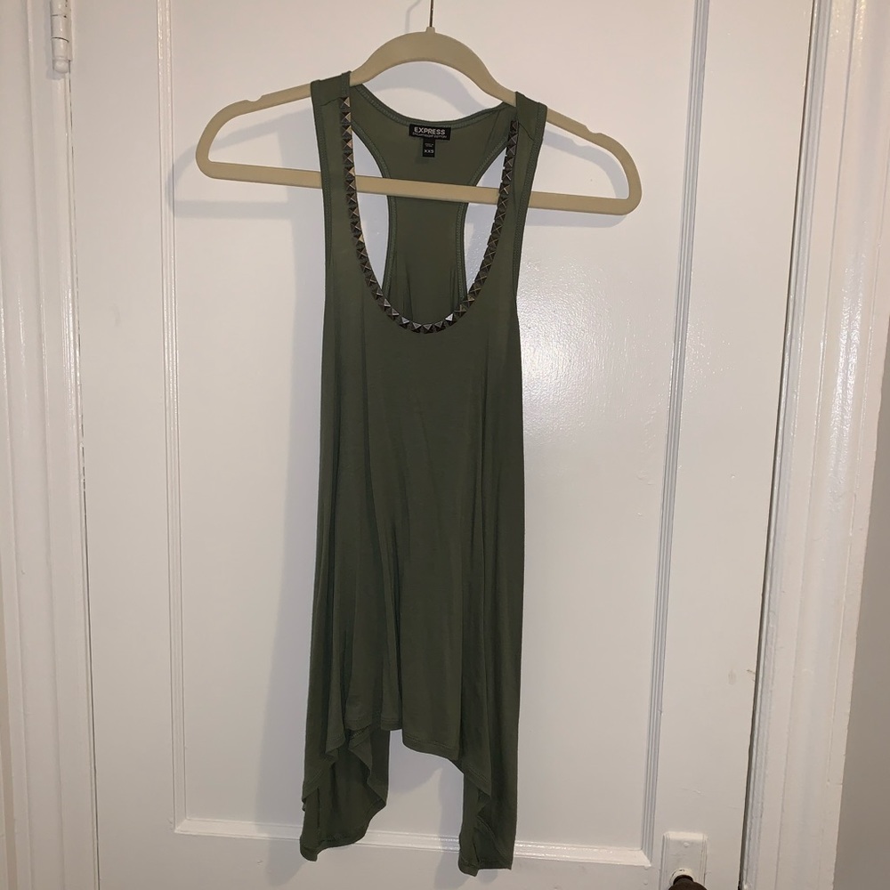 Studded Dreamweight cotton flyaway tank EXPRESS